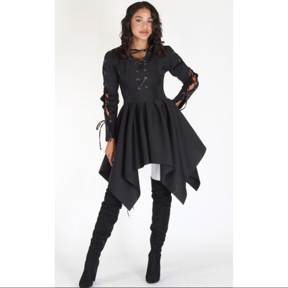 SOLID ASYMMETRICAL CHIC TOP - Picture 4 of 4